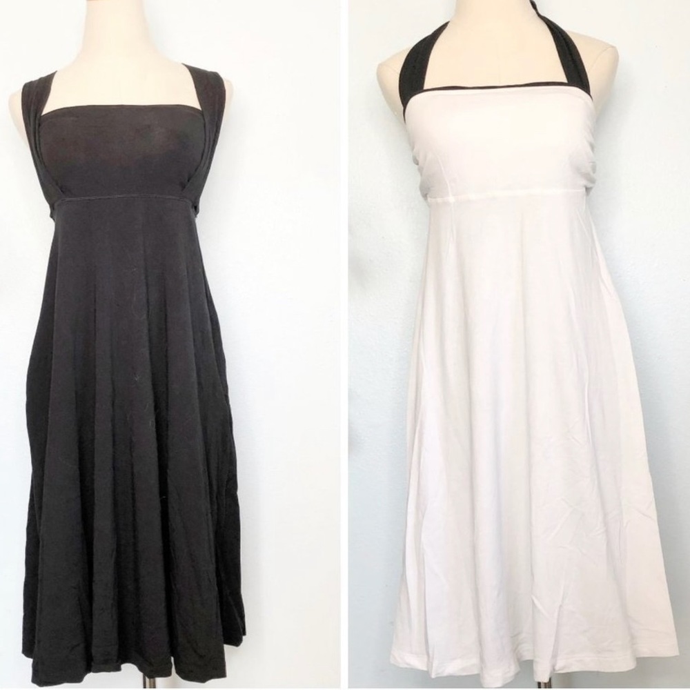 PRICE DROP! Lululemon Loop De Lulu ReversibleDress BlackWhite HalterStrapless 10